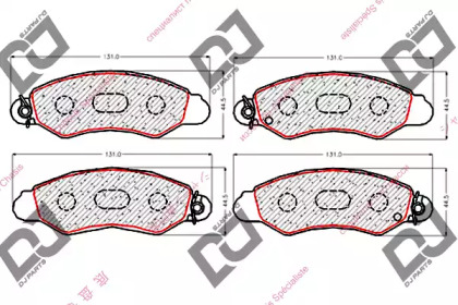 Комплект тормозных колодок, дисковый тормоз DJ PARTS BP1853